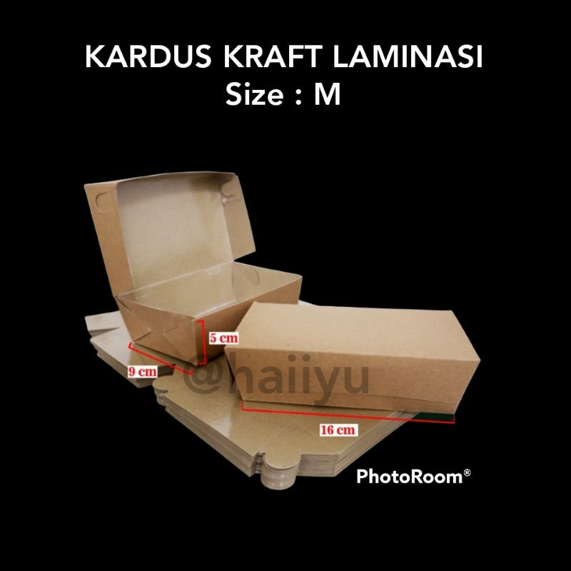 Kardus Kraft M laminasi kardus craft coklat ayam geprek