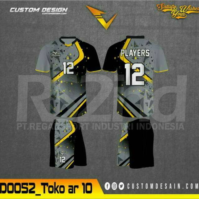 Kostum seragam tim baju celana  voli  mizuno  kaos pe super 