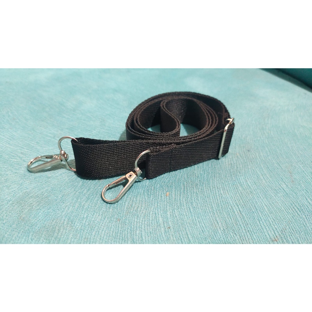 tali tas webing hitam katun halus