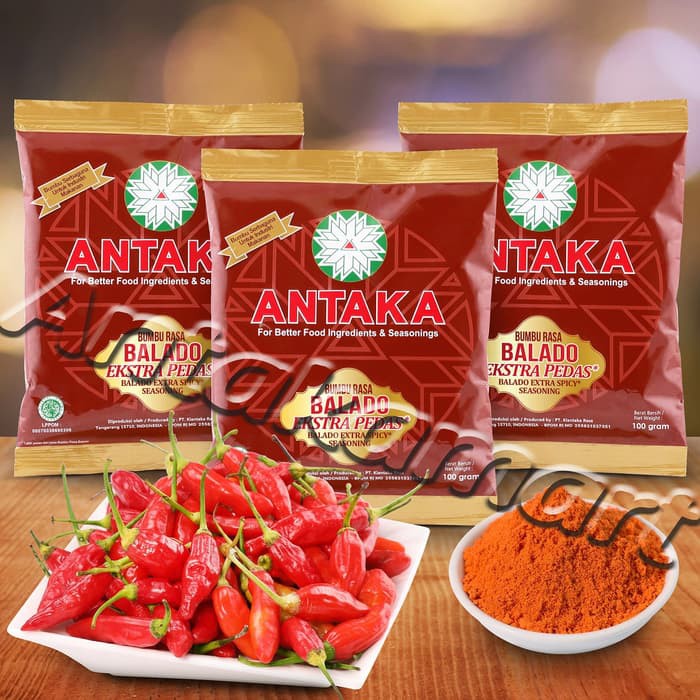 BUMBU ANTAKA PREMIUM 100g Rasa BALADO EXTRA PEDAS BUMBU ANTAKA PREMIUM 100g Rasa BALADO EXTRA PEDAS