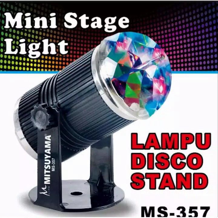 Lampu Disco Sensor Suara + Stand Mitsuyama MS-357