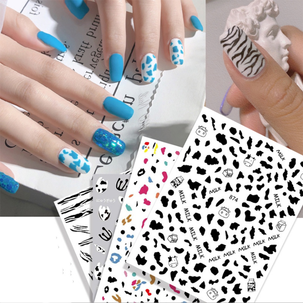 1 Lembar Stiker Kuku Motif Susu Princess Untuk Dekorasi Nail Art DIY