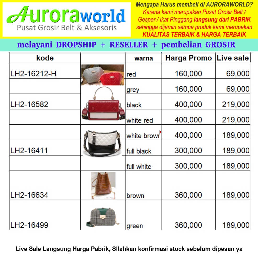 LIVE SALE AURORAWORLD BARANG BERKUALITAS HARGA TERJANGKAU SEMUA PASTI DISCOUNT, DIJAMIN PALING MURAH