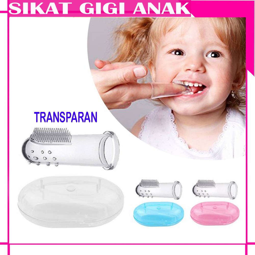 Finger Toothbrush / Sikat Gigi Bayi New Born Toddler Soft Silicone sikat lidah bayi silikon