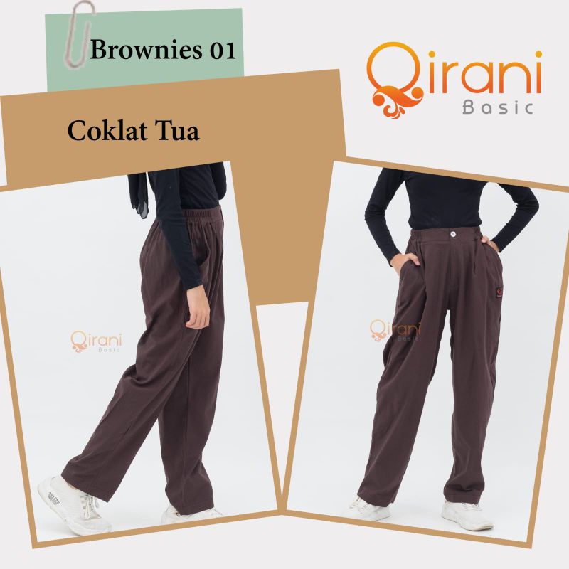 Celana Remaja Bahan Katun Combed (Qirani Brownies 01)