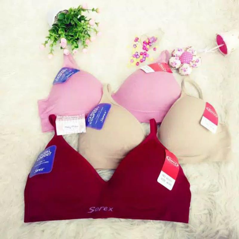 SOREX Bra Casual Comfort 65001 Busa Tipis Tanpa Kawat Original