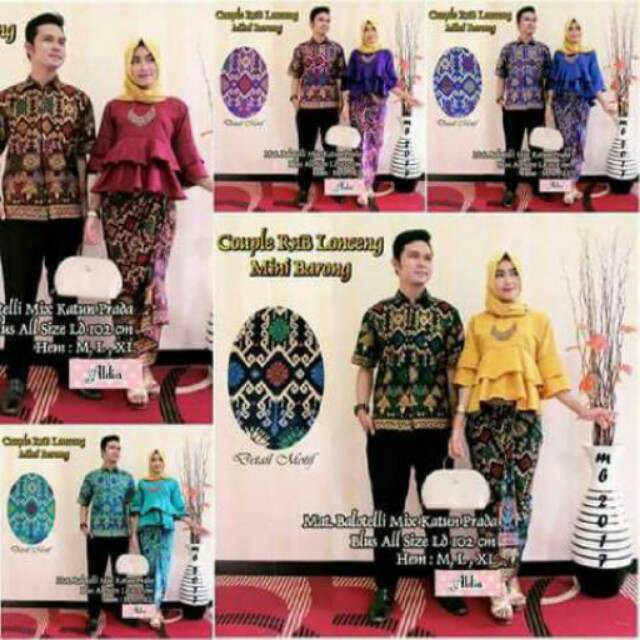 Batik Couple Rnb lonceng mini barong kerja wanita setelan wanita setelan kebaya modern murah wanit