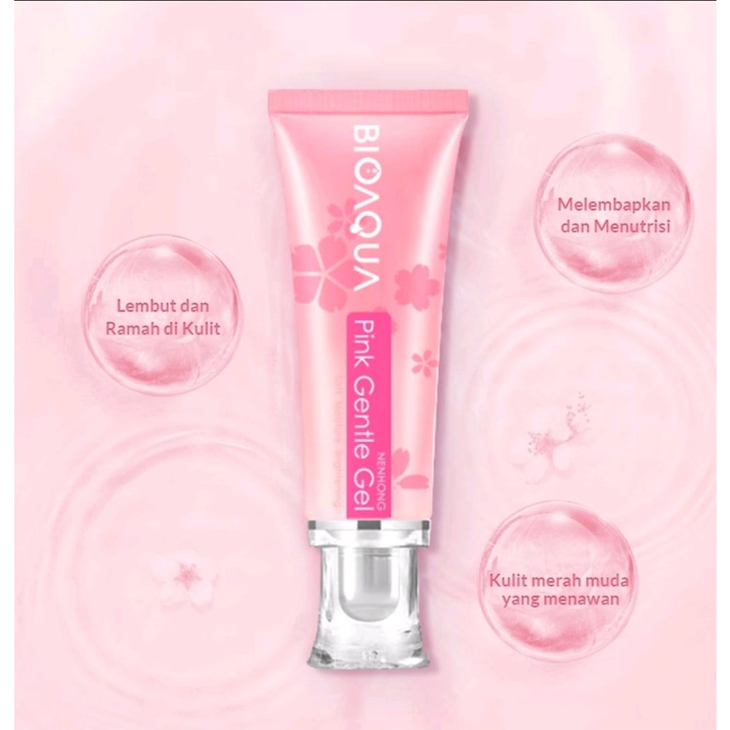 Bioaqua Nenhong Serum Bibir Pink Gentle Gel Original