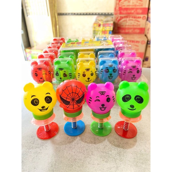 Permen Boneka Toy Loncat isi 30 pcs (Pernya ditekan mainannya bisa loncat tinggi)