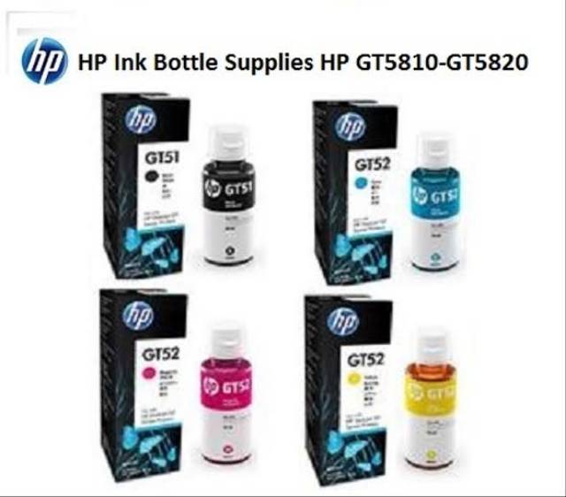 1 Set Tinta HP GT 51 &amp; GT 52 (B.C.M.Y) Original