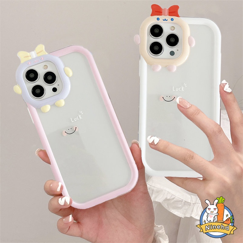 Casing Silikon iPhone 14 13 12 11 Pro Max X Xr Xs Max 7 8 6 6s Plus SE 2020 Shockproof Motif Monster Kecil