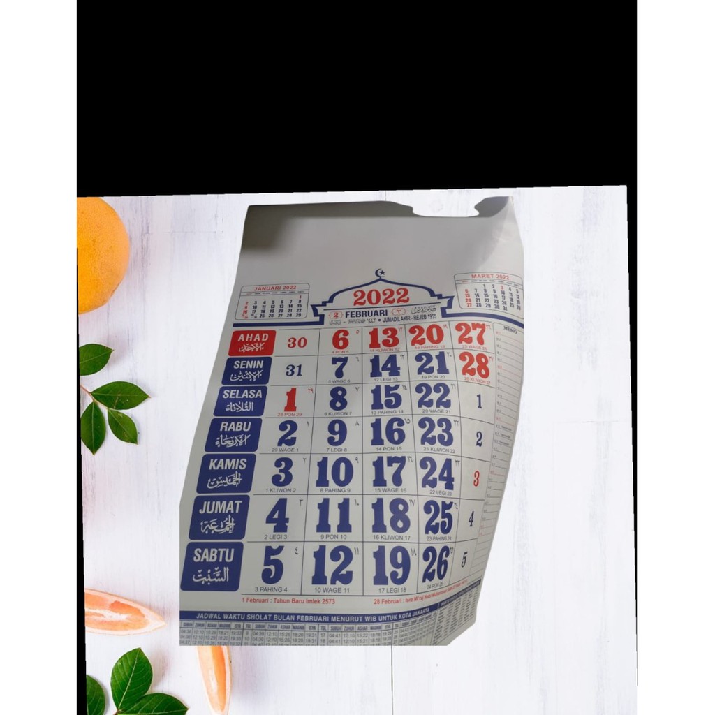 

Kalender Kerja kecil/ kk Arab 2022 uk 32x48 cm