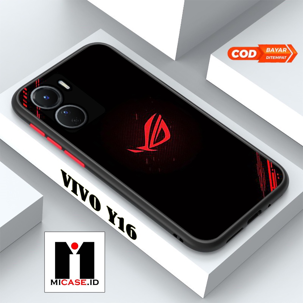 Case VIVO Y16 - Casing VIVO Y16 Fashion Case Terbaru 2022 MI.CASE [ ROG ] Soft Case Glass VIVO Y16 -