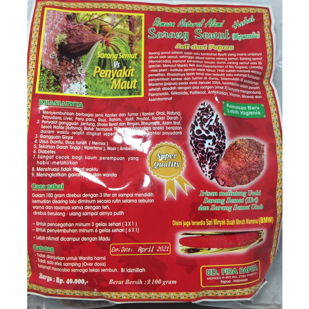 Obat Herbal Ud Fira Papua Stroke Kanker Sarang Semut Rebus Shopee Indonesia