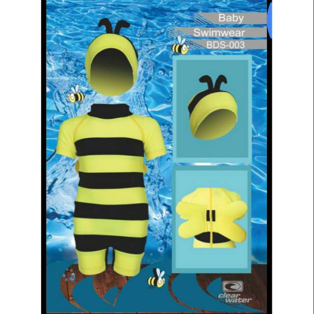 Baju renang anak design lebah