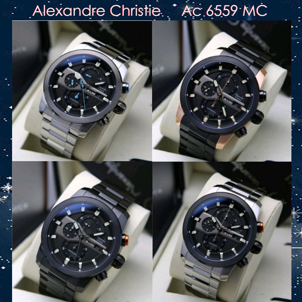 Alexandre Christie Ac 6559 / AC6559 Rante Jam Tangan Pria Original