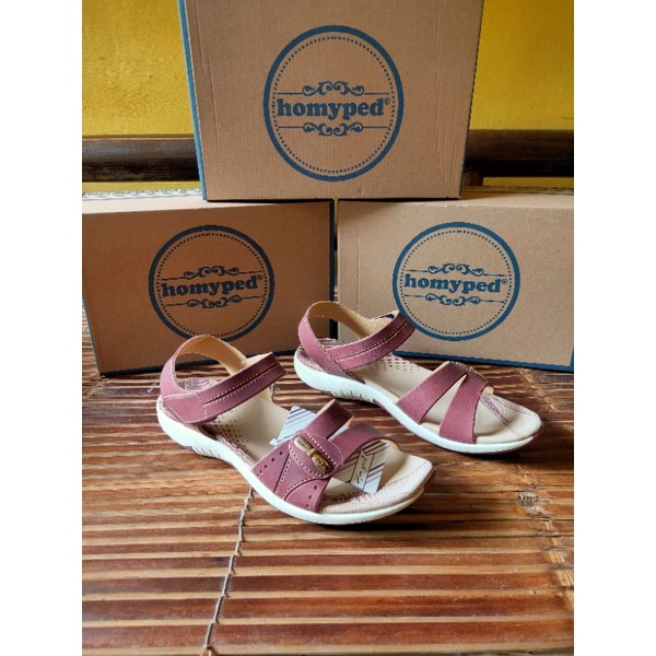 Sandal wanita homyped original TAMARA 33 MARUN , Homyped wanita