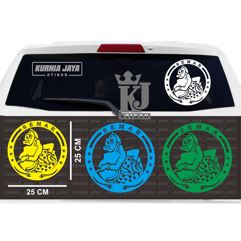 STIKER MOBIL CUTTING STIKER KACA MOBIL BELAKANG WAYANG SEMAR 02
