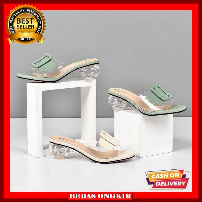 Sandal Haihils Kaca Hak Kaca Wanita High Heals Kekinian Hils Import Haihil Cewek Heels Remaja Hels K