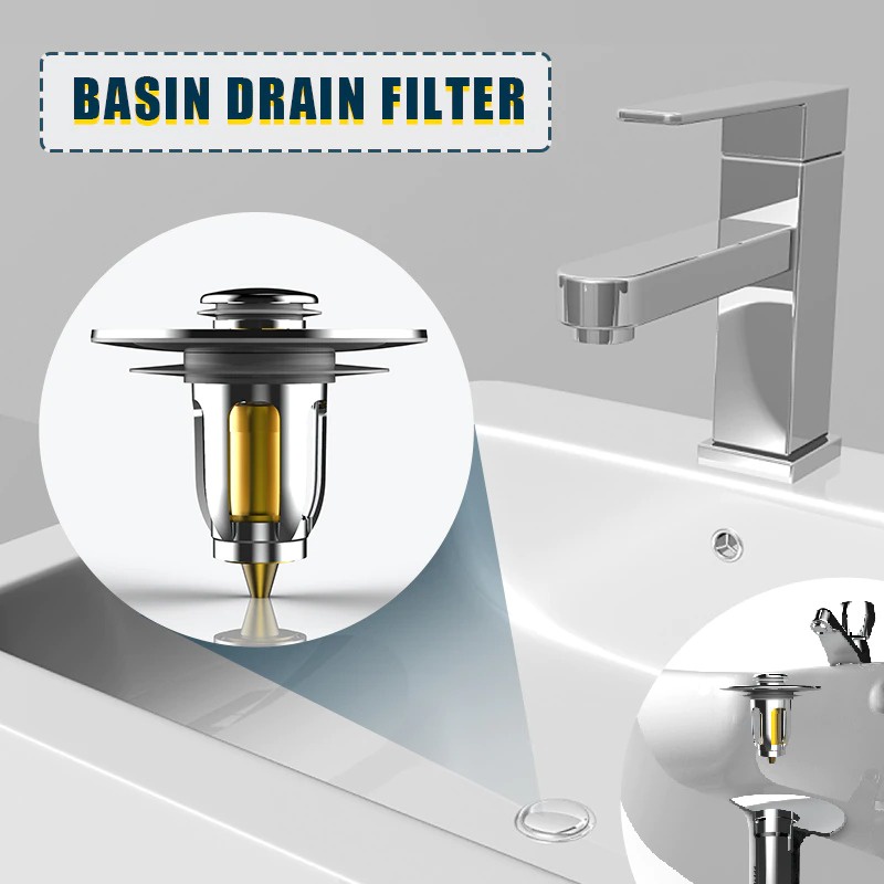 Bisa COD Saringan Penutup Lubang Bak Cuci Piring Sink Strainer Filter Universal - ISFRIDAY 2448