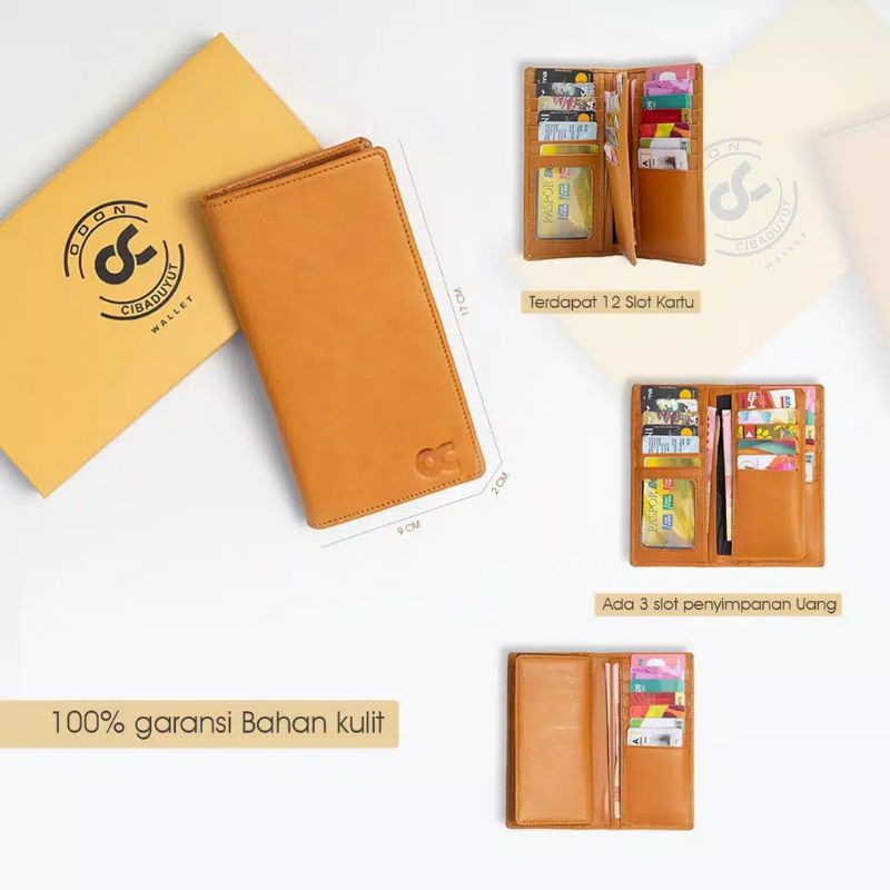 DOMPET KULIT PRIA DAN WANITA ODON CIBADUYUT KUALITAS PREMIUM KULIT SAPI ASLI 18 SLOT UNISEX