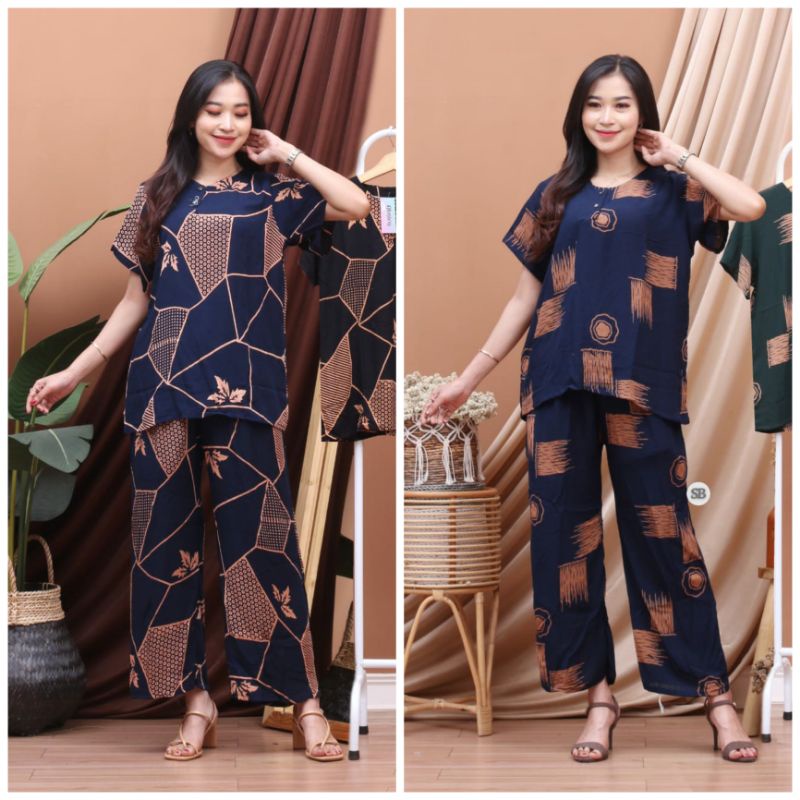 SETELAN CP CELANA PANJANG BATIK / SETELAN BATIK RAYON ADEM / SETELAN BUSUI MURAH