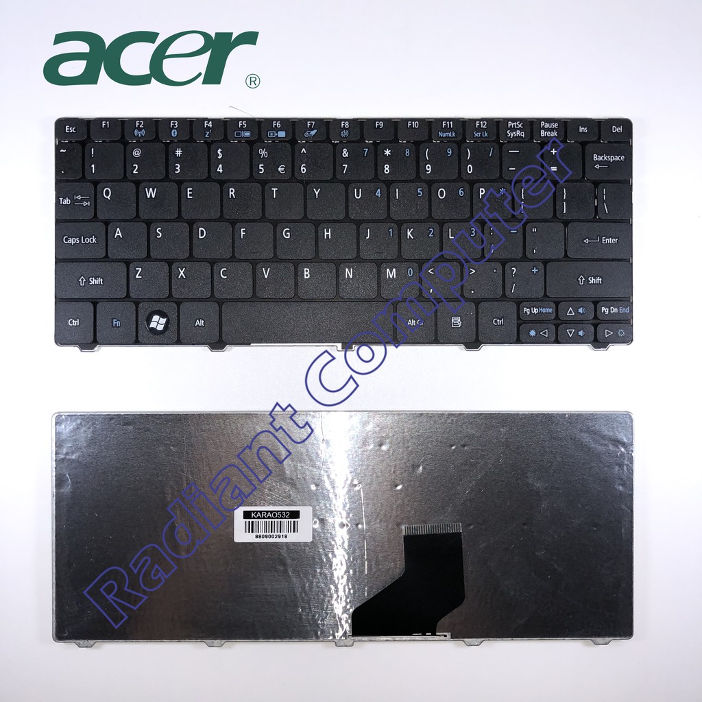 Keyboard Acer Aspire One 521h 522h 531 532h 533 D255 D260 BLACK