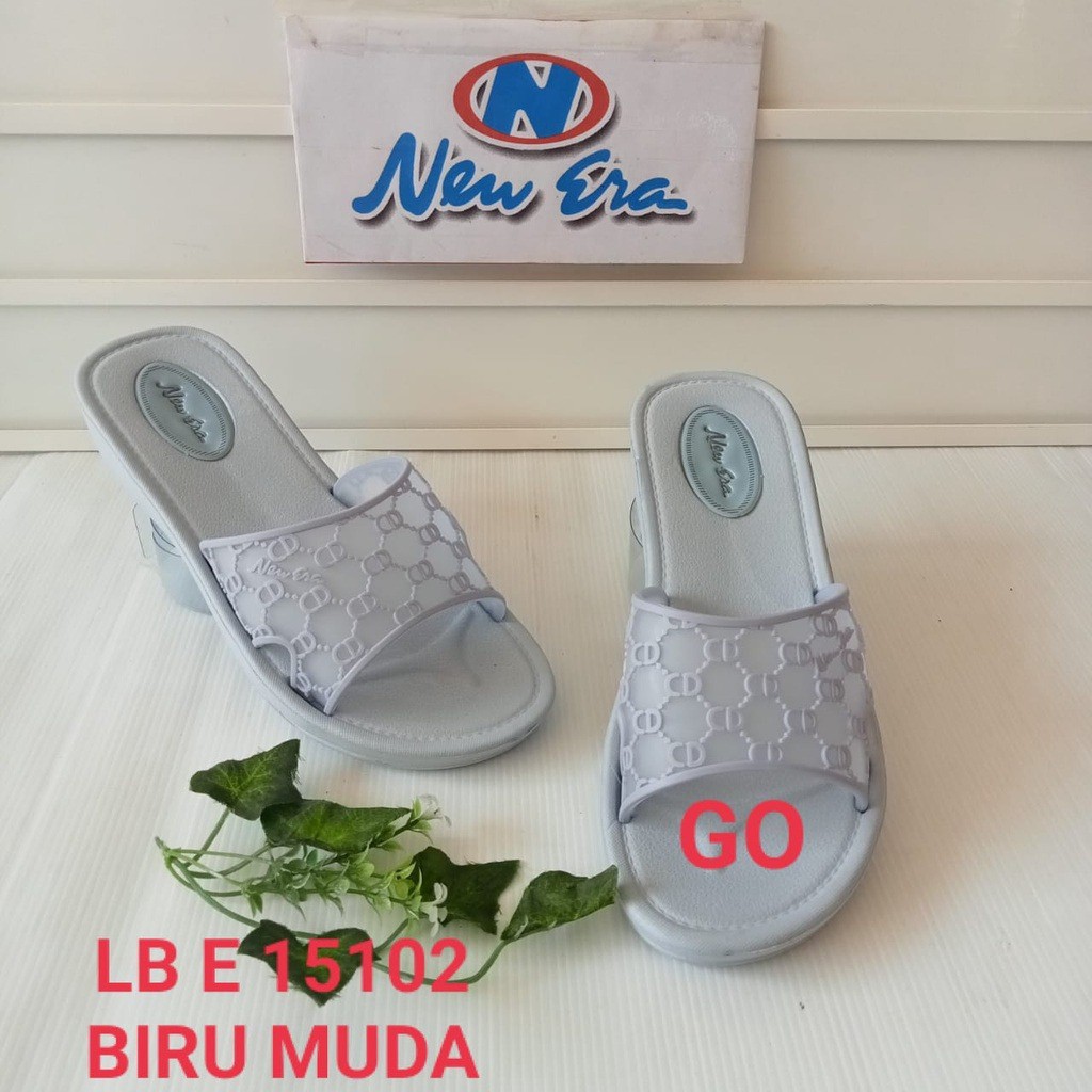 BB NEW ERA LB E 15102 Sandal Slop Plat Cewek Size 37-41