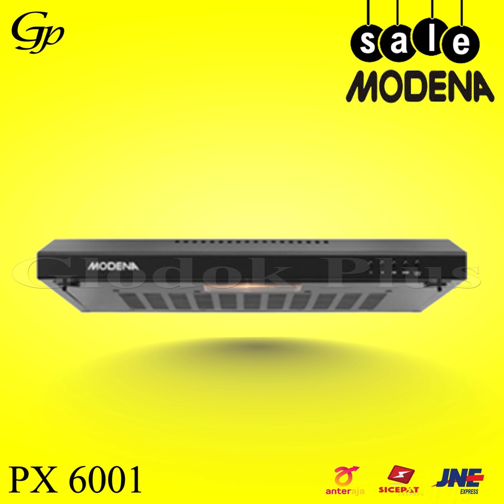 MODENA PX 6001 ESILE - Penghisap asap Slim Hood 60 cm - Warna Hitam I