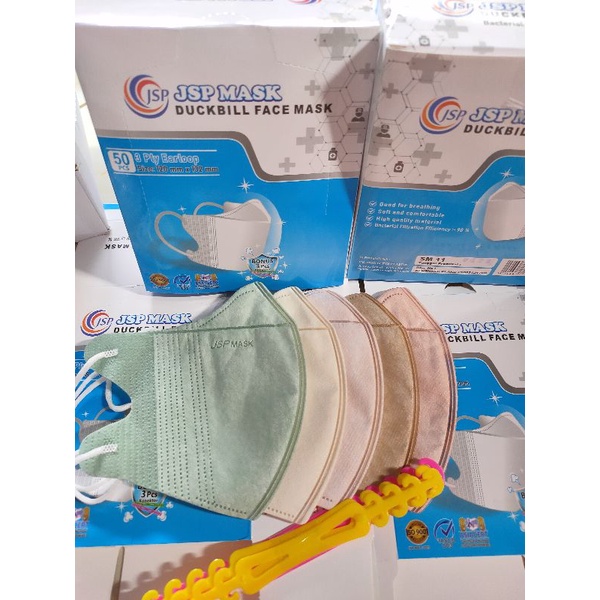 MASKER DUCKBILL JSP/M&C WARNA MIX 1 BOX ISI 50PCS FREE KONEKTOR