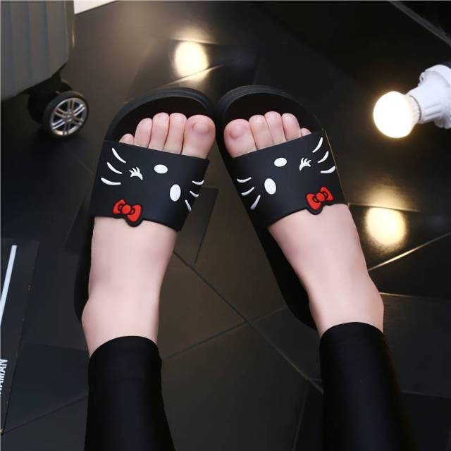 Sandal karet semi impor hello kitty hk terbaru