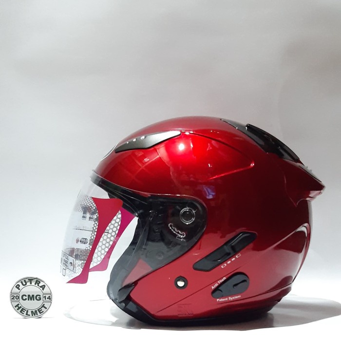 HELM KYT GALAXY MERAH MARUN