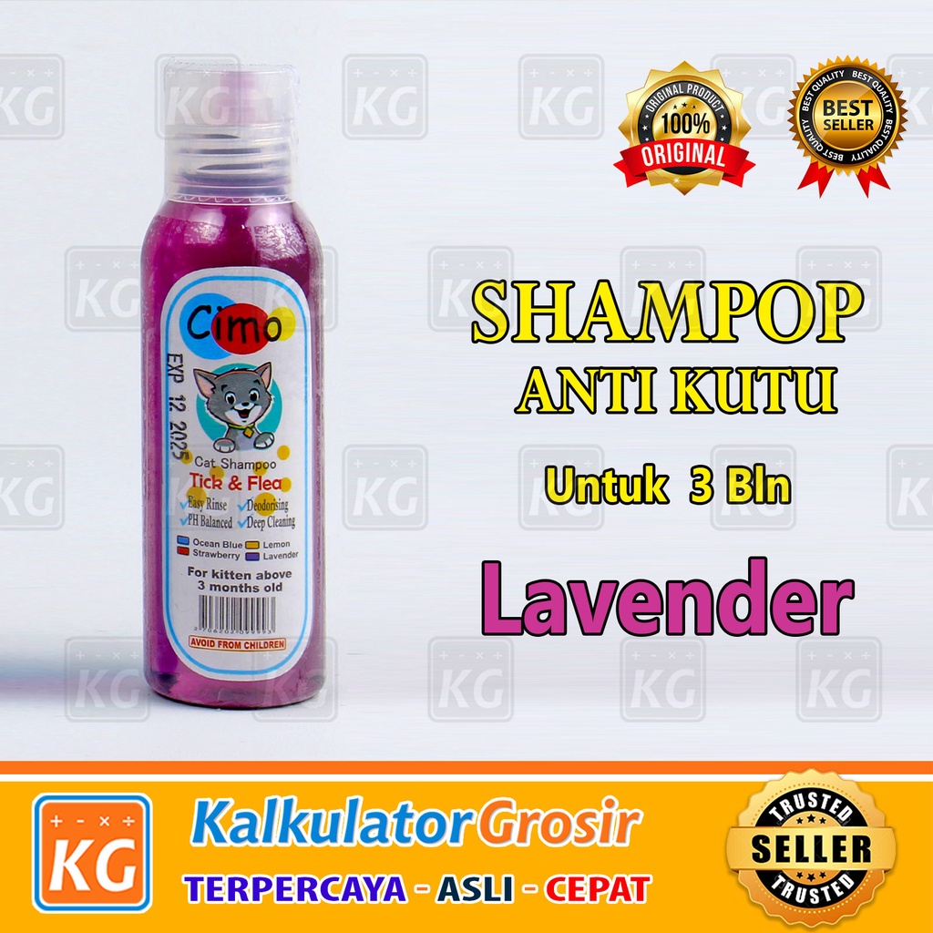 Shampo Anti Kutu Kucing Untuk Kitten Cimo Tick &amp; Flea Cat Shampoo For Kitten 100ml Sembuh Total Tanpa Obat