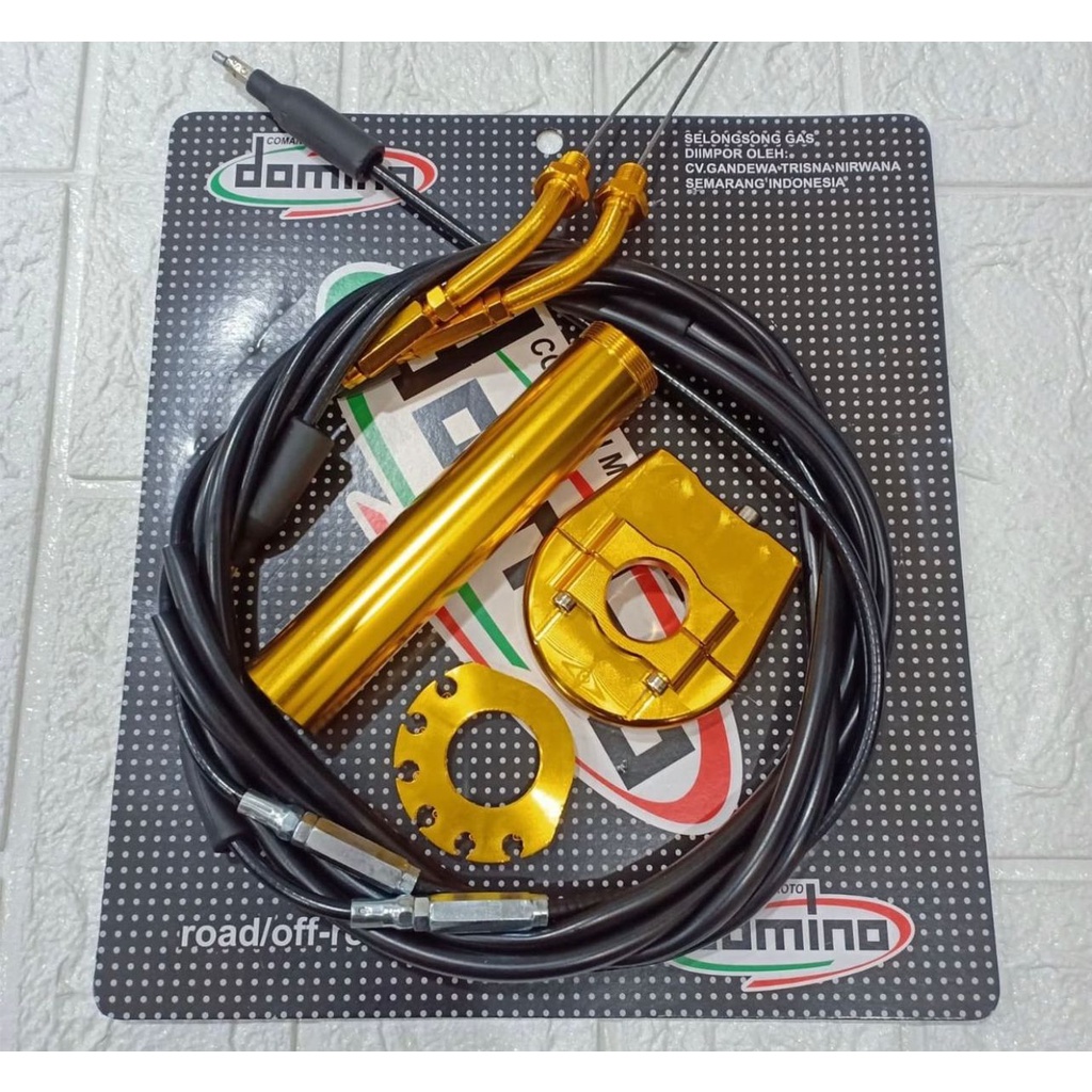 Gas spontan domino slim italy slongsong slim domino plus 2 kabel plus stelan L gas Universal semua motor