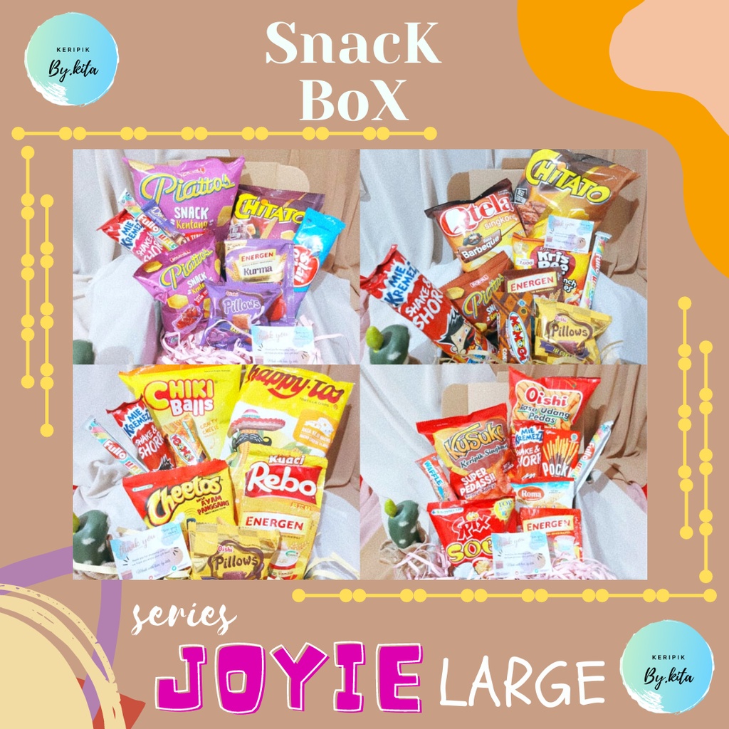 

[ READY] "JOYIE" Large Size SNACK BOX / GIFT BOX [BIRTHDAY / GRADUATION]