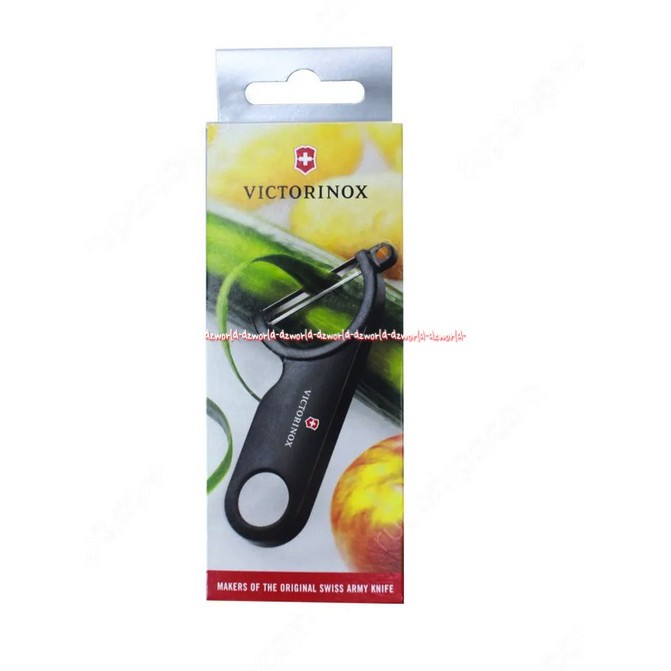 Victorinox Alat Pengupas Buah Dan Sayur Pisau Pengupas Buah &amp; Sayur Peeler Victonorix Warna Merah Hitam Red Black