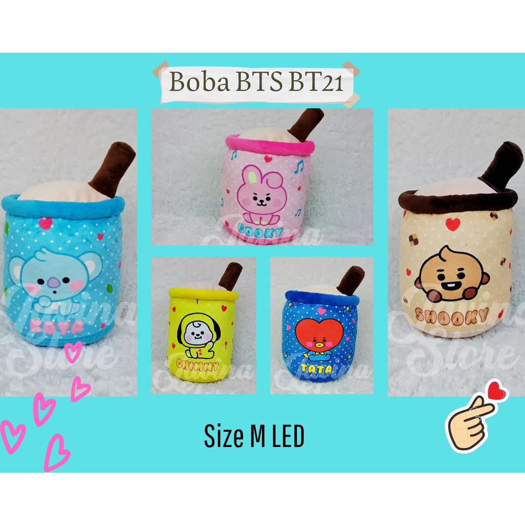 Boneka Boba BTS Ukuran M LED
