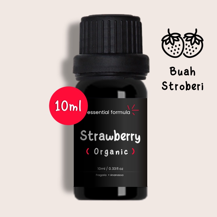 10ml Organic Strawberry Essential Oil Buah Stroberi Murni 100%