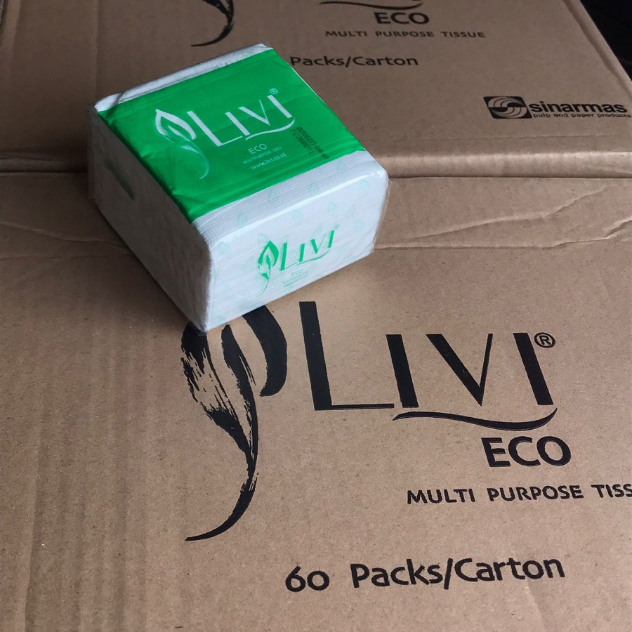 Tisu Tissue Mobil LIVI Eco Multipurpose 150 Dus Isi 60
