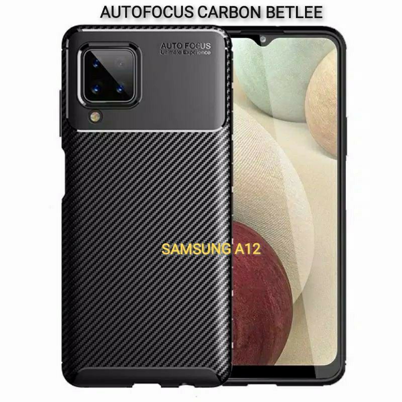 Original Soft Case Samsung A12 Cover Autofocus Carbon BEETLE Casing A1