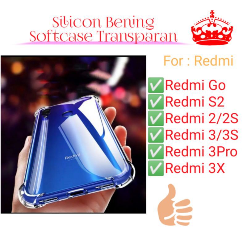 Case Redmi Go S2 2 2S 3 3s 3x 3Pro Pro S Silicon Softcase Bening Transparan Casing Cover Silikon