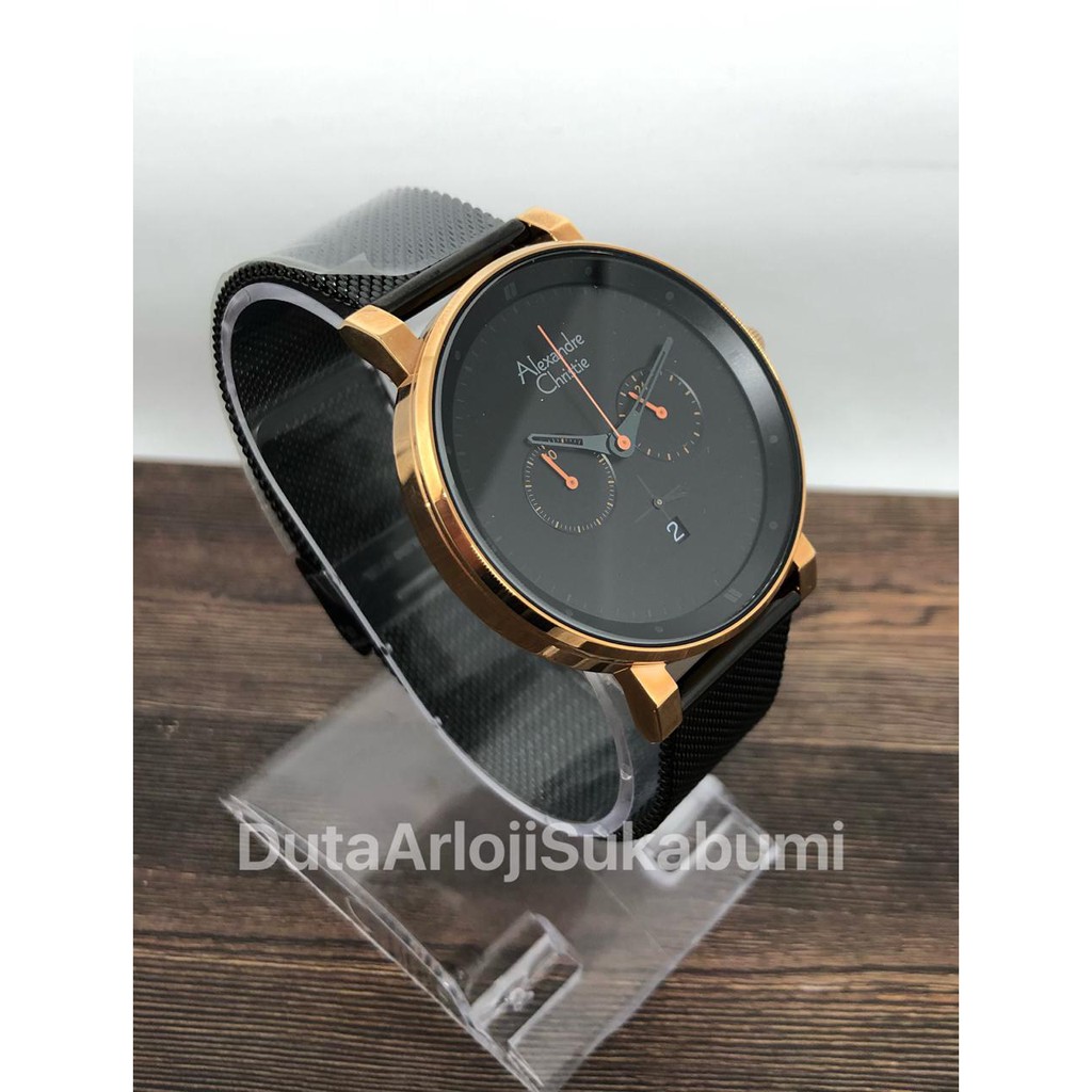Jam Tangan Pria Alexandre Christie 6547MC Chronograph Tali Pasir