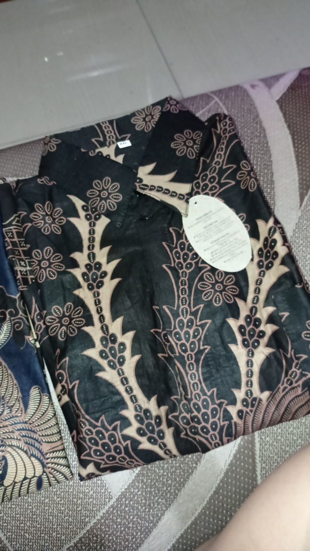 Risna Batik Hrb026 Kenongo Hem Kemeja Batik Pria Lengan Pendek Katun Primis Premium Halus M L Xl