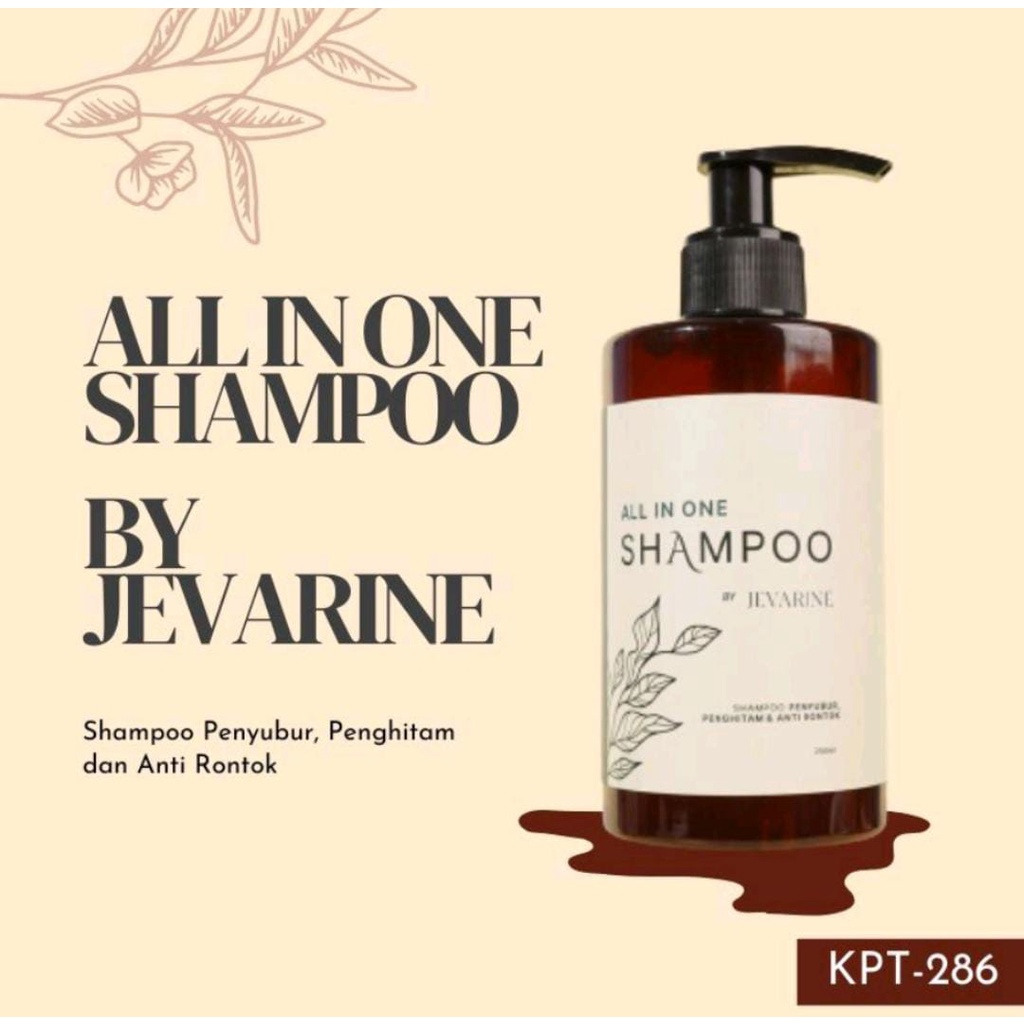 JEVARINE SHAMPOO ALL IN ONE / ANTI RONTOK / PENYUBUR / PENGHITAM