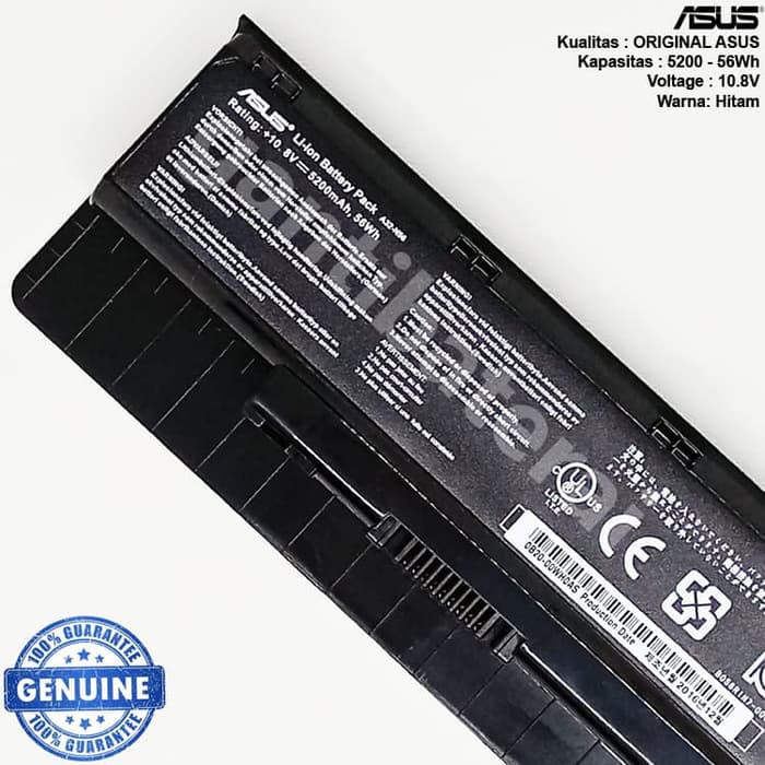 Baterai ORI Asus N46 N46V N46VB N46VM N46VJ N46JV N46VZ N56V N56VZ