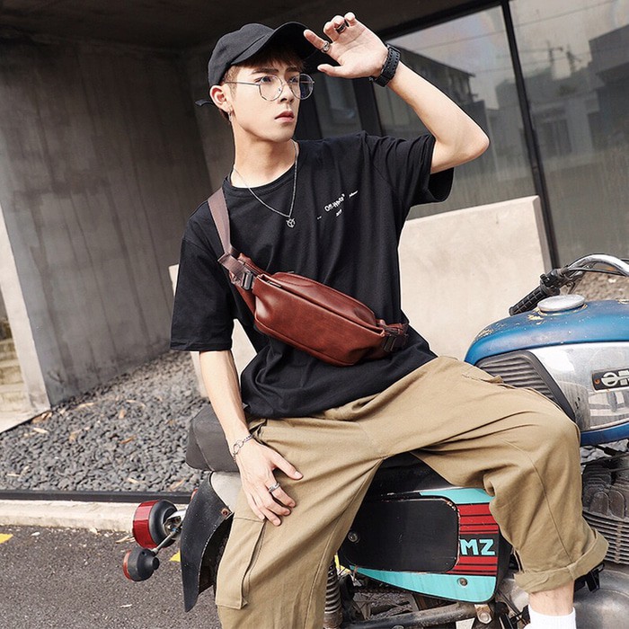 Tas Selempang Kulit Bahu Tas Pria Slingbag T&S CANTRA