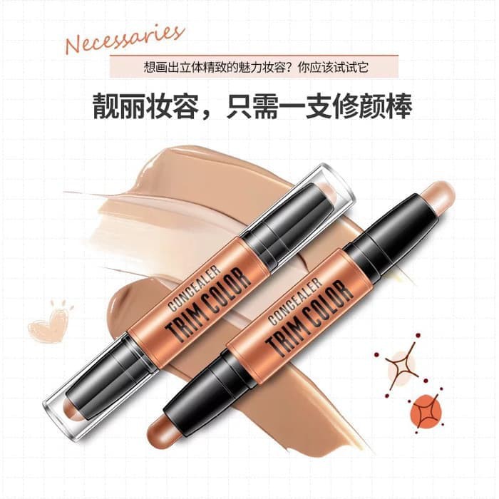 Kosmetik Murah Buat Wajah Bioaqua Trim Color Double Stick Concealer Kosmetik Kecantikan Terlaris