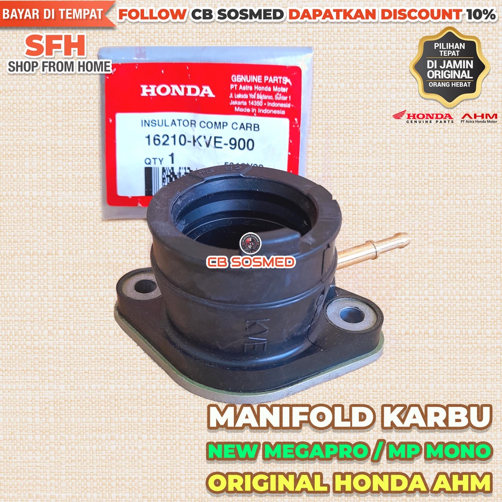 Intake Manifold New Megapro 2010-2014 Manipol MP Mono Insulator Karburator New Mega Pro Monoshock Or