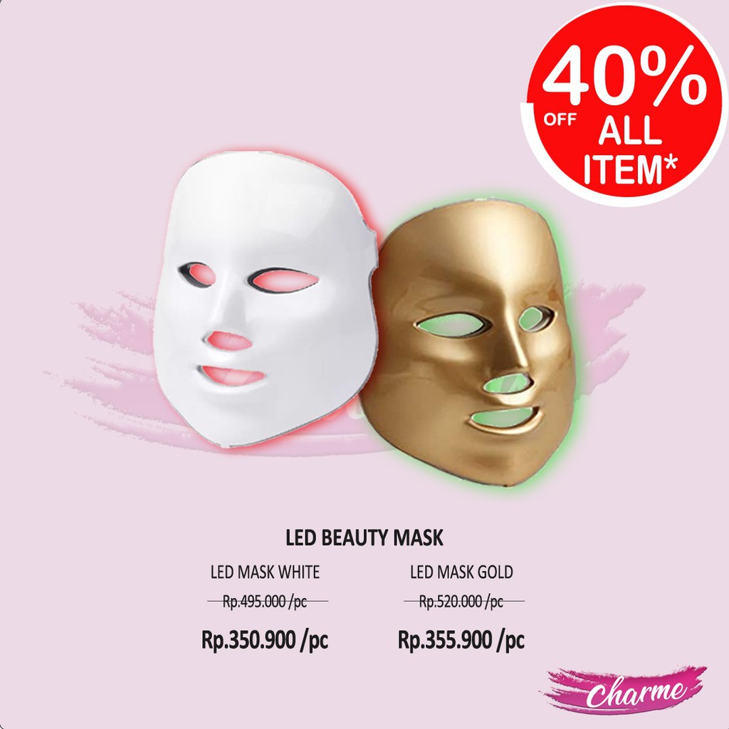 (READY STOCK!) LED Facial Mask Beauty With Neck Masker LED PDT LIGHT 7IN1 LED photon 7 warna