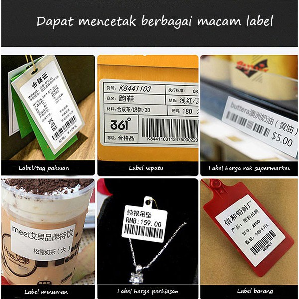 Kertas Label uk 10x10 cm dan 10x15 cm/Stiker Thermal